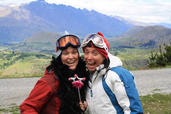 Gay Ski Week QT organisers Mandy (left) and Sally Whitewoods.